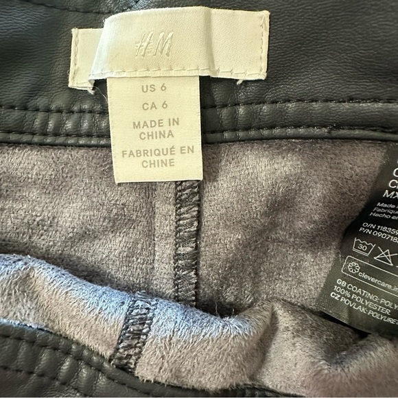 Black Pleather Midi Skirt - Picture 4 of 5